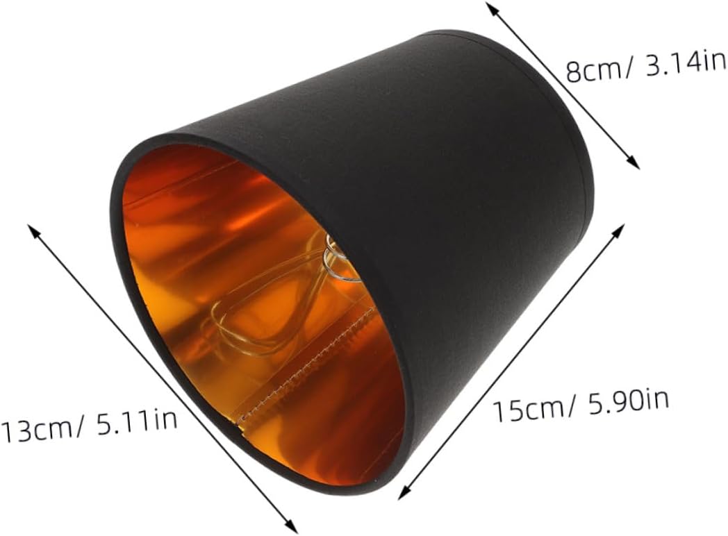 Alipis 6Pcs Black Metal Barrel Pendant Light Shades Socket Compatible Vintage Chandelier Lamp Covers for Living Bedroom Table Lamps with Sturdy Construction and Easy Installation