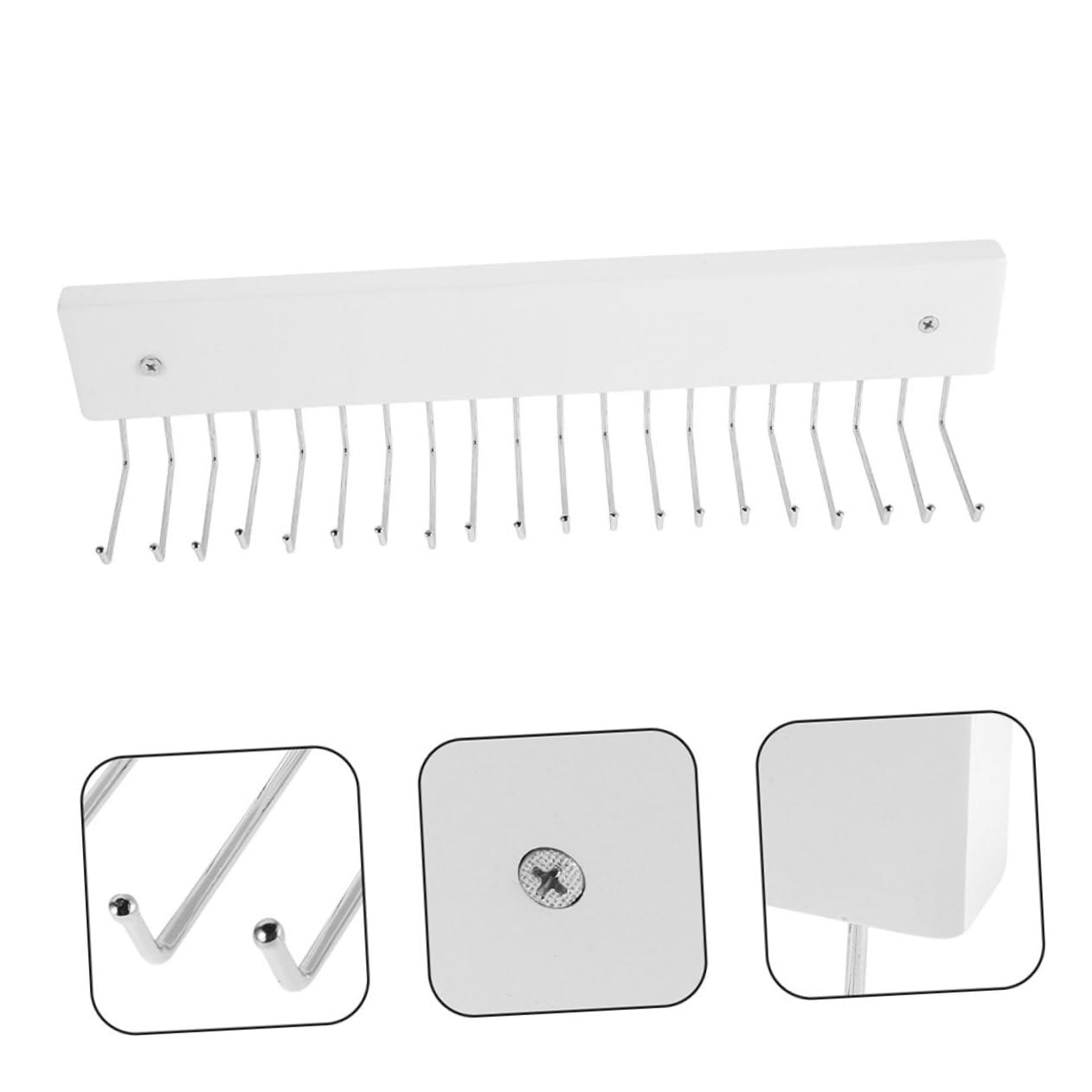 Organizador de Corbatas y Bufandas de Madera y Hierro, Colgador Giratorio 180 Grados, 2 Piezas para Entrada y Apartamentos Pequeños