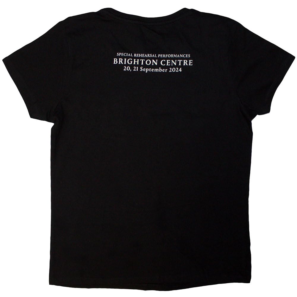 Rock Off Officially Licensed Products Men's Black David Gilmour Luck & Strange Brighton T-Shirt Large