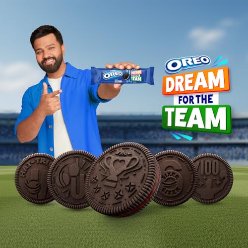 Image of Cadbury Oreo Chocolate Flavour Cream Sandwich Biscuit Family Pack, 275.55 g