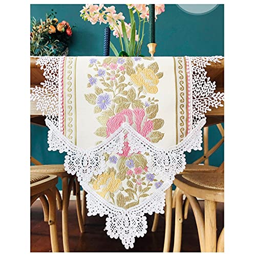 Chemin de table dentelle florale pour repas de fêtes et mariages