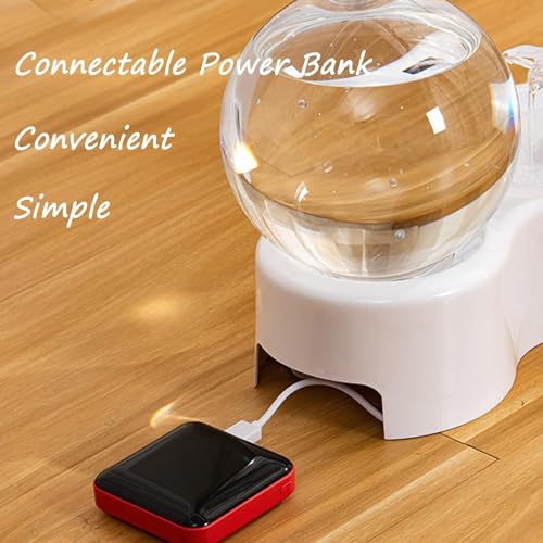 Fuente automática de agua para gatos 2.3L plástico blanco miniatura 5