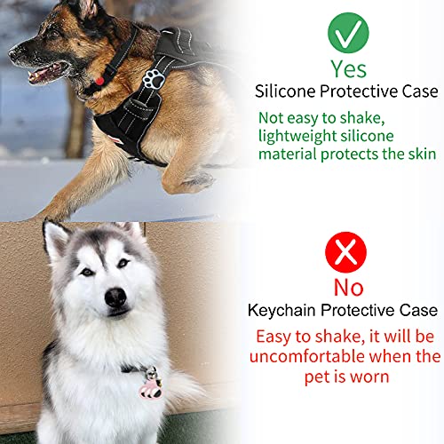 Lopnord Airtag Dog Collar Holder Compatible With Apple Air Tag Gps, 2 Pack Airtags Dog Tag Collar Waterproof Silicone Case, Airtag Protective Cover For Pet Dog Cat Collar Backpack (Black) #TOP2