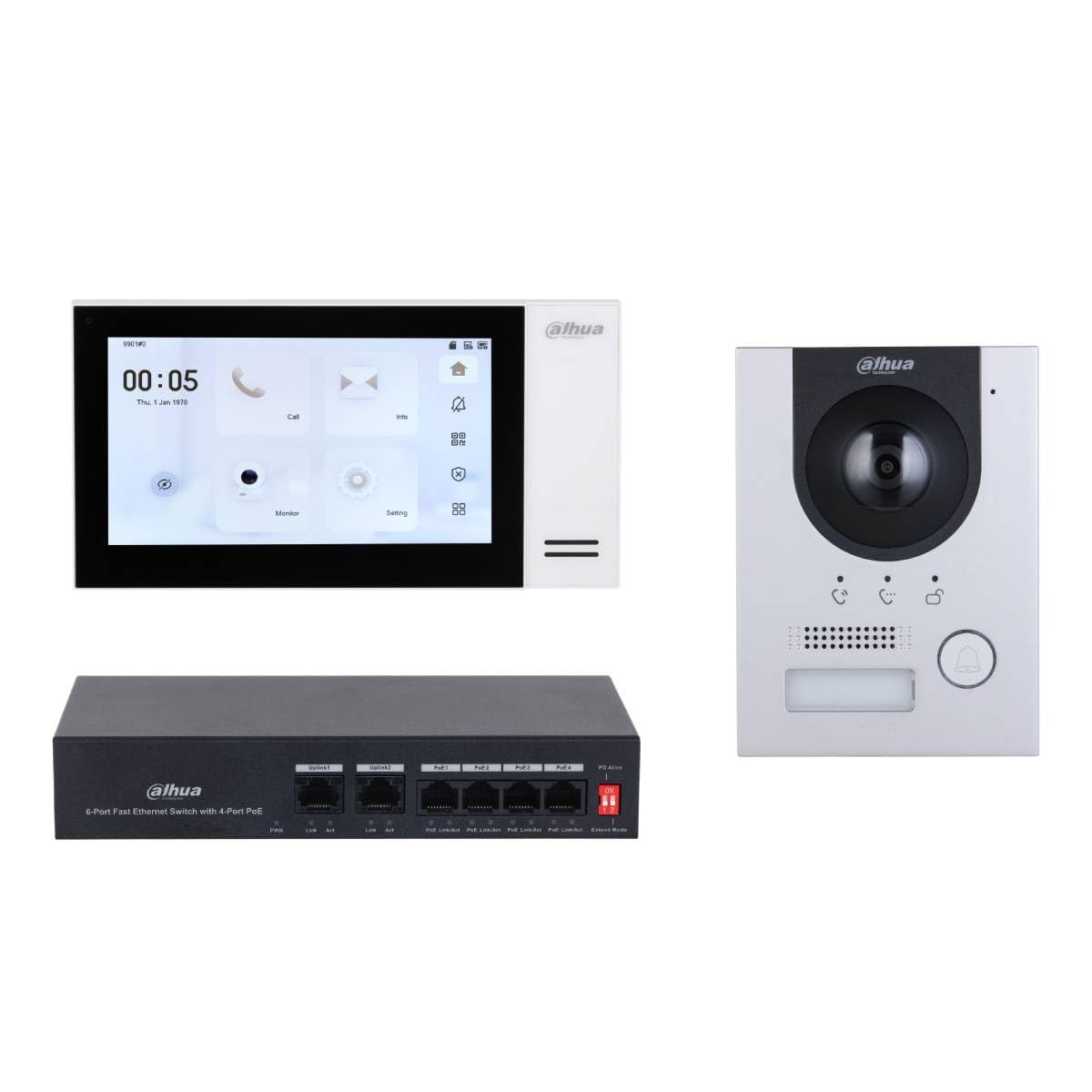 Dahua Ktp01l(F) Ip Exterior Para Insertar + Interior Monitor Kit