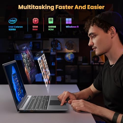 jumper 15.6 inch Laptop with Office 365, 12GB RAM 640GB (512G SSD+128G eMMc) Notebook, 5205U Processor, HD Display Laptops, Keyboard Film UK, 5000mAh Battery, Suitable for Business and Students - Image 3