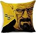 2 pièces Breaking Bad Housse de Coussin Lin Coussins Couverture Voiture canapé Maison décorative taie d'oreiller-450mm * 450mm, 1