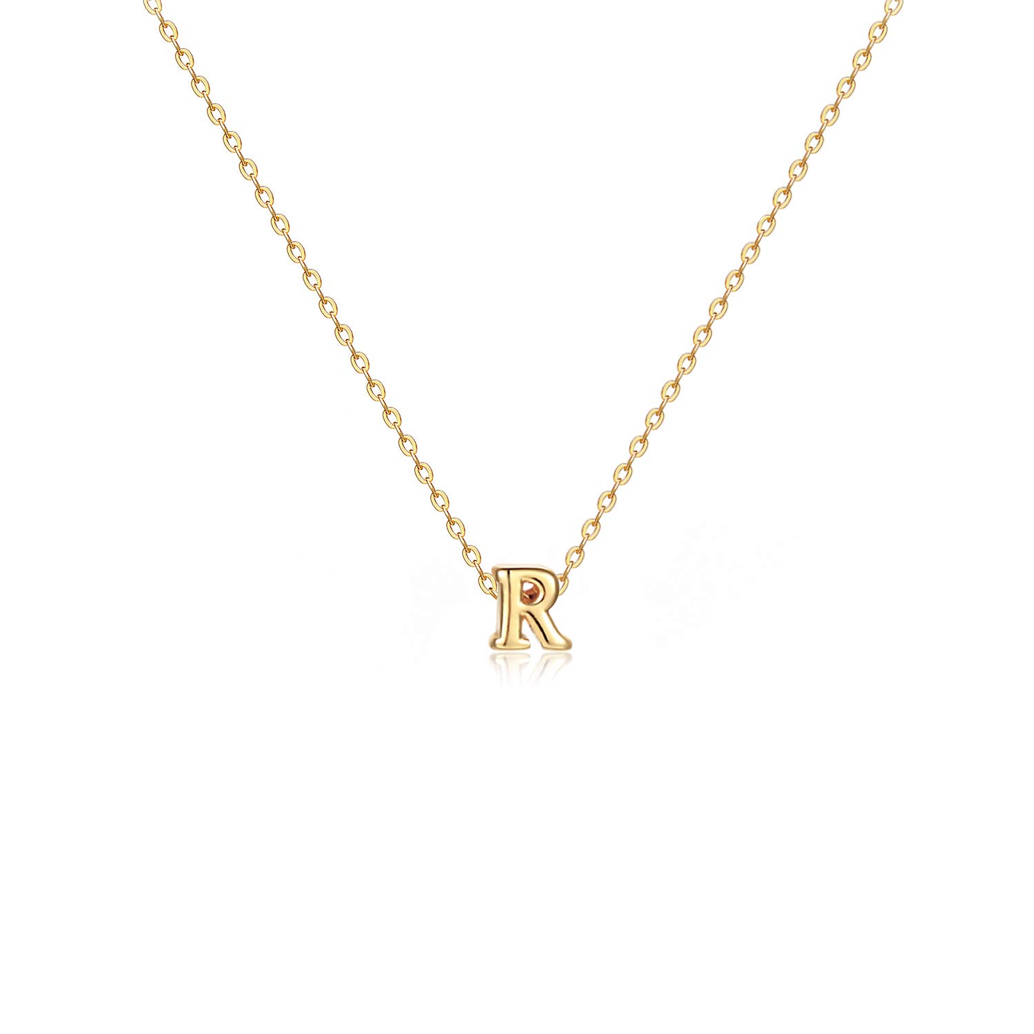 Buy Initial Necklace Gold Tiny Pendant 