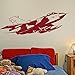 fancjj Adesivo murale per Aereo da Combattimento Militare Rimovibile Decalcomania per trasferimento Artistico Stencil Grafico X Adesivo per Aereo Adesivo per Camera per Bambini