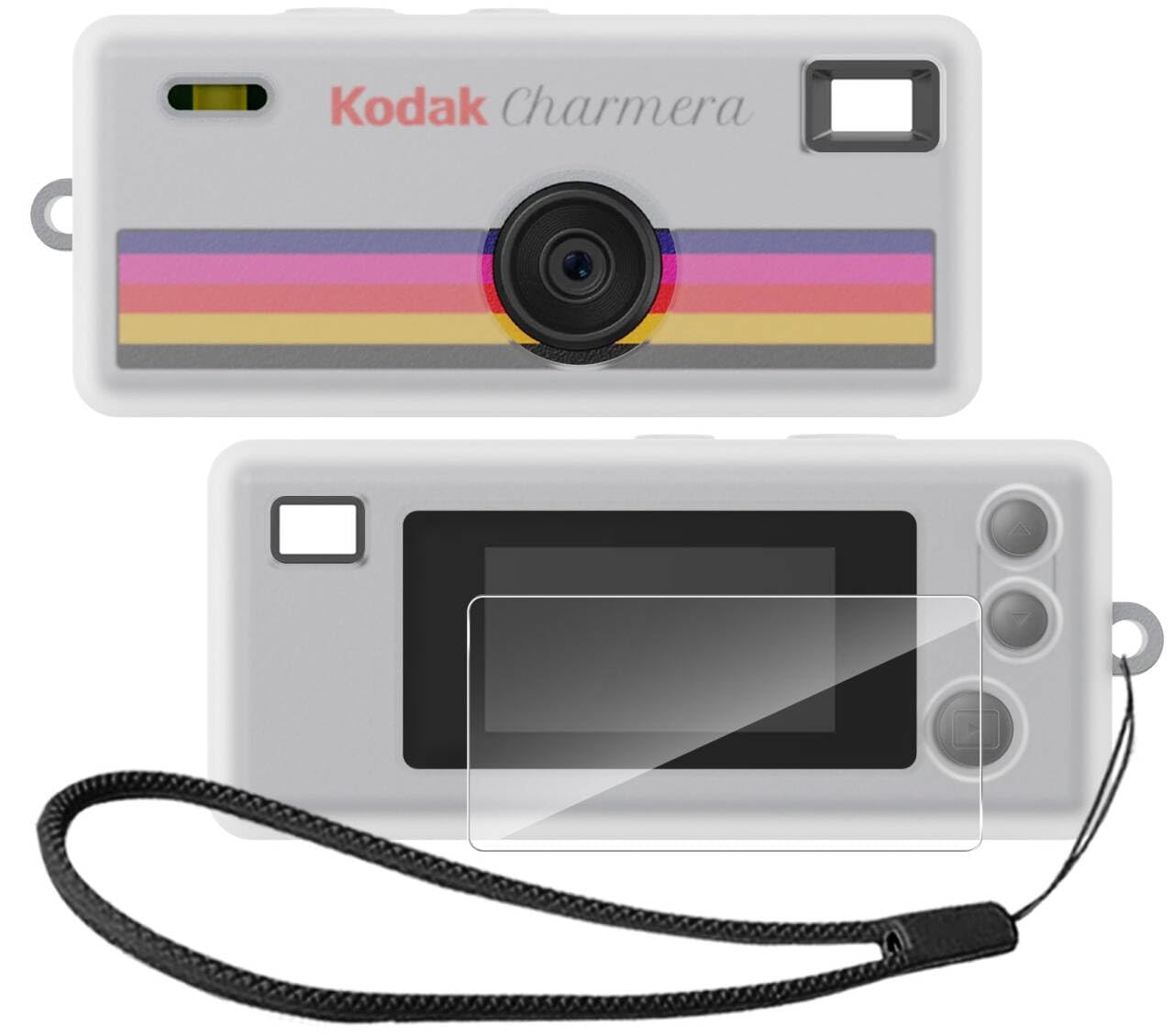 Amazon.co.jp: 【1+1枚セット】For KODAK CHARMERA 対応 ケース+保護