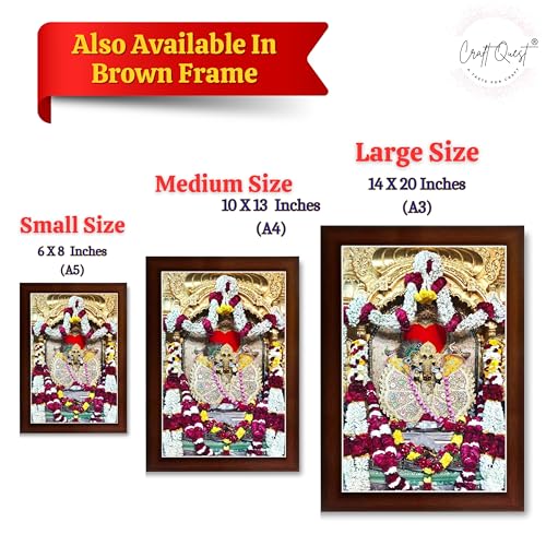Image of Shri Sanwaliya Seth Shringaar Darshan Religious Photo Frame (Golden, 6 X 8 Inches)