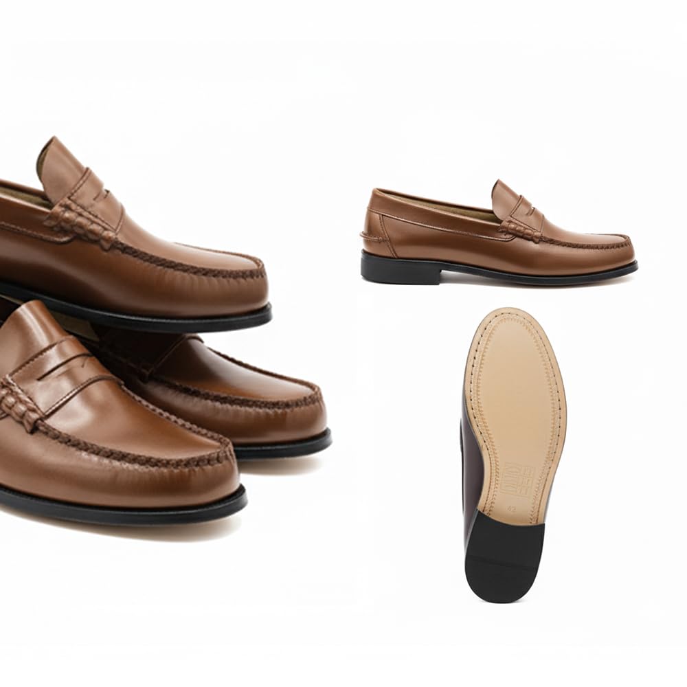 Zerimar Zapatos Castellanos Hombre | Mocasin Antifaz Piel Lisa | Zapatos de Vestir Hombre Fabricados en España