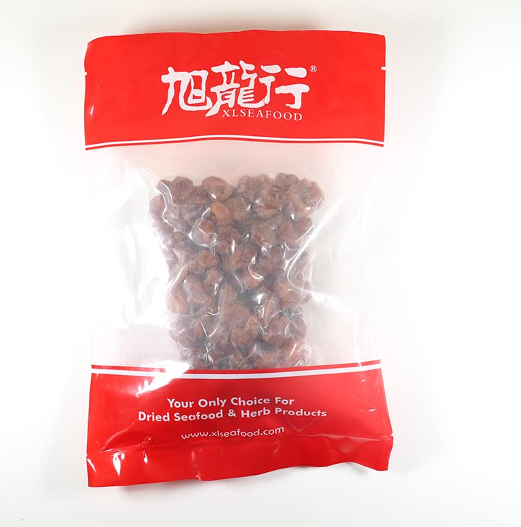 Xlseafood Natural Dried China Longan 100% fruit Meat unsulphured 免洗无核广东产 桂圆 龙眼肉 无硫无漂白 补脑安神 补血养颜 (16oz)