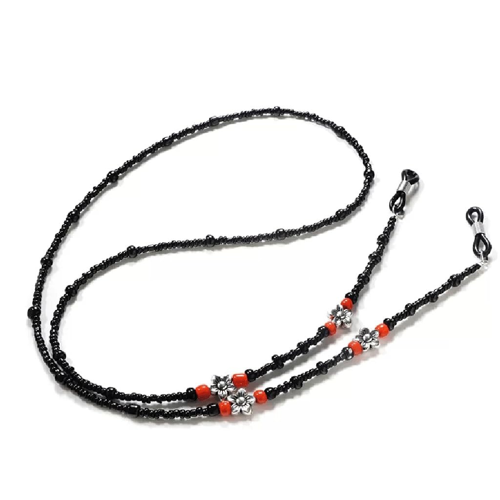 Cadena for Colgar Gafas con Cuello, Gafas con Cuentas, Tira de Cadena, Antideslizante y anticaída(3-Pack)