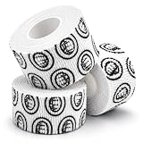 WOD Nation Weightlifting Hook Support Wraps - Moldable Hook Support for Powerlifting - Sweat-Proof Athletic Tape for Home Gym - Easy-Tear Thumb Tape Strips - 3-Pack, 23 ft, White