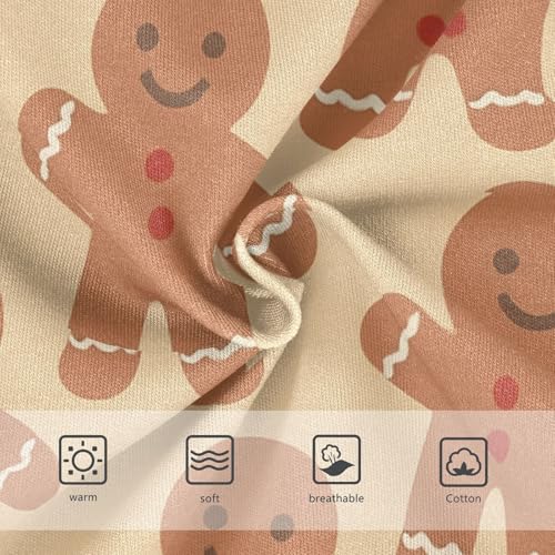 Girls' Moisture-Wicking Panties Comfort Underwear for Baby Girls Gingerbread Men Pattern in Sizes 2T,3T, 4T, 5T, 6Y and 8Y3