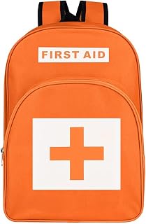 PAXLAMB First Aid Bags Empty Backpack Empty Medical Bag for First Aid Kits Pack Emergency Camping Cycling Travel Car, Oran... Price In India