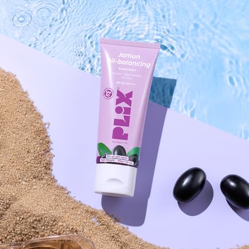 Image of Plix Jamun Oil-Balancing Sunscreen With SPF 50 | ACNILYS, Niacinamide & Zinc PCA | Lightweight & Non-Greasy | Everyday Sun Protection | Oily & Acne-Prone Skin