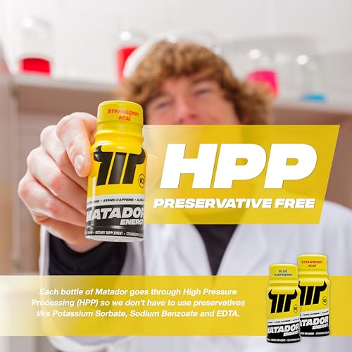 Image of MATADOR Energy Shots - Sampler 8 Pack - Sugar Free Nootropic Natural Caffeine Energy Shot Bottles, B Vitamin Complex (Vitamin B3 & B12), 200 MG of Alpha GPC Enhancing Cognitive Function