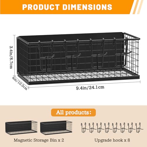 Image of 2 Pack Magnetic Storage Bins for Traeger Smoker Grills, Compatible with Ironwood 885, Pro Series 34,22, Pro D2 575, Pro 780, Ironwood 650, Pit boss and Z-Grills