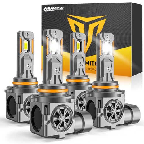 Termitor 9005 9006 Light Bulbs Combo, 120,000LM 15X Super Brighter, 6500K Cool White, 1:1 Mini Halogen Size 9005 HB3 & 9006 HB4 Accessory Fog Light with Cooling Fan, Plug and Play, Pack of 4