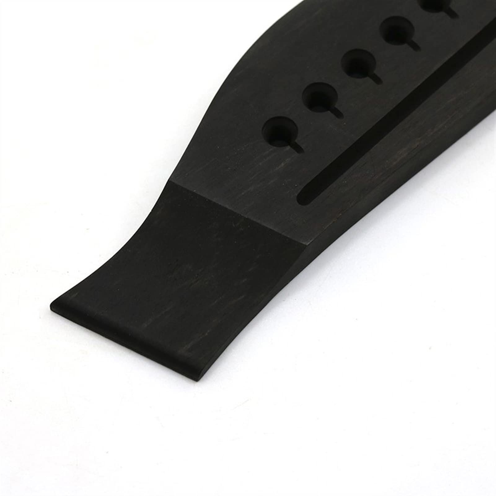 Musiclily Perni del Ponte in Ebano per Chitarra Acustica, Nero con 3mm White Pearl Shell Dot (6 Pezzi