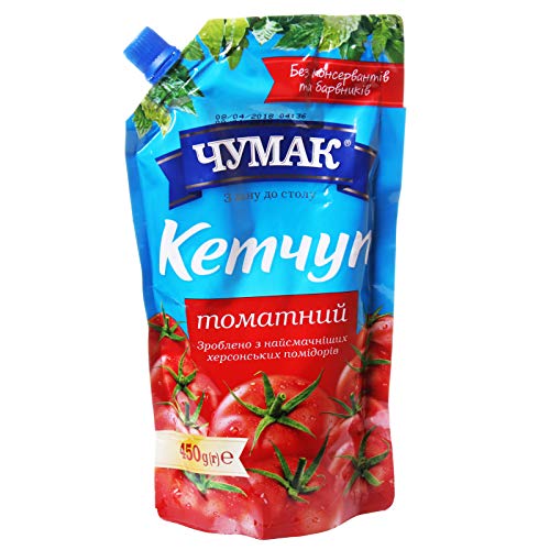 Chumak Ketchup Tomato Pasteurized 2 PACK x 450G Product of Ukraine