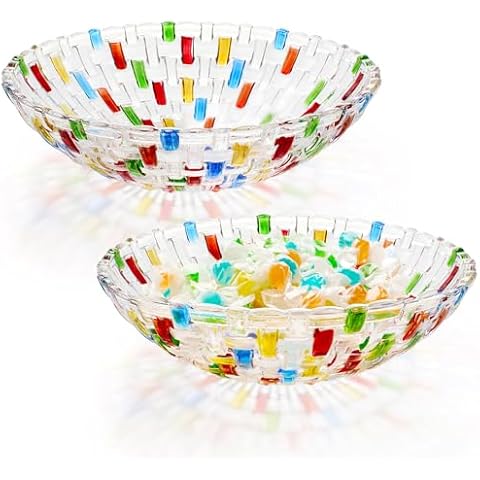 Tioncy Colorful Woven Glass Bowls Cover