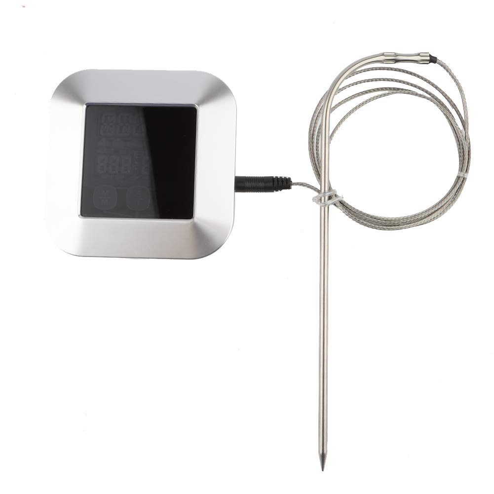 GOKSOY Meat Thermometer, Digital Food Thermometer, Touch Screen Meat Thermometer Cooking Temperature Alarm Tools with Timer