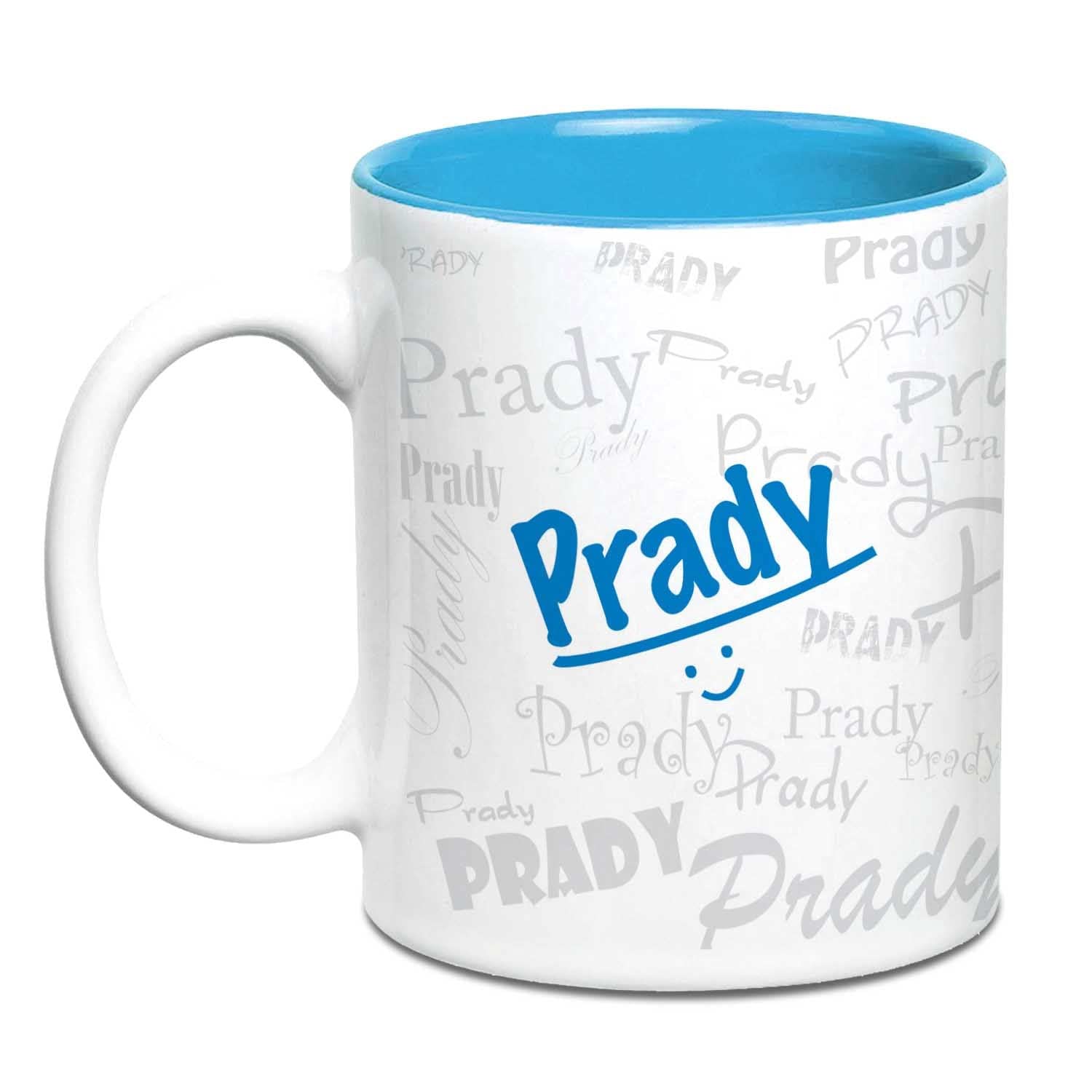 Hot Muggs Me Graffiti Mug - Prady Personalised Name Ceramic, 315ml, 1 Unit