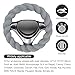 Plush Car Steering Wheel Cover, Suitable for Honda Ballade 6th Generation 2014-2021 Models, Cute Steering Wheel Cover (Grey).,Grau