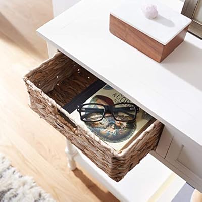 Safavieh Home Collection Christa Distressed White 3-Drawer Storage Console Table, Distressed/White 519hRqavj L. SS400