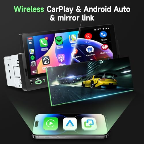 Estéreo para auto con pantalla táctil 6.86" y Bluetooth miniatura 2