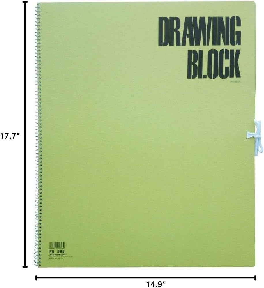 Maruman Olive Series F8 Sketch Book, Thick Drawing Paper, 20 Sheets S88