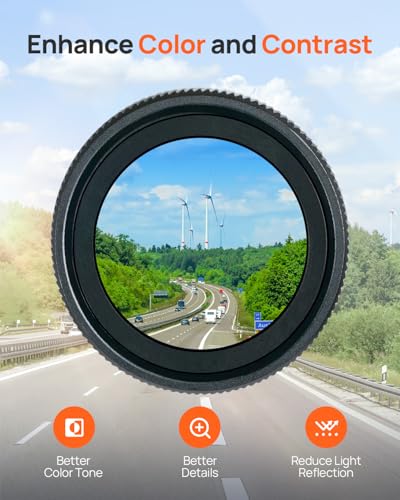 Image of 70mai Magnetic CPL Filter for 4K Omni X800 Dash Cam - Anti-Glare Polarizing Lens with Snap-On Design, Scratch-Resistant & Enhance Clarity (for X800 Only)