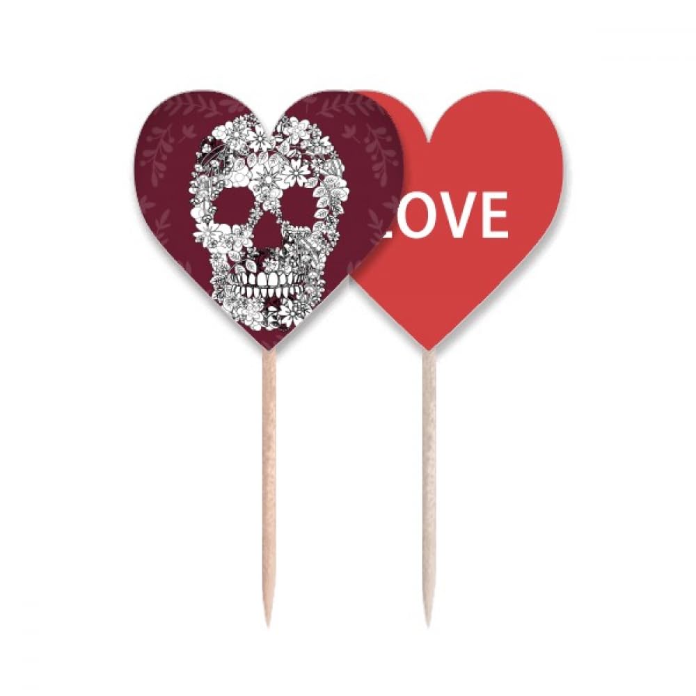 Cupcake picks cœur Mexique pour la décoration de table de buffet d'Halloween