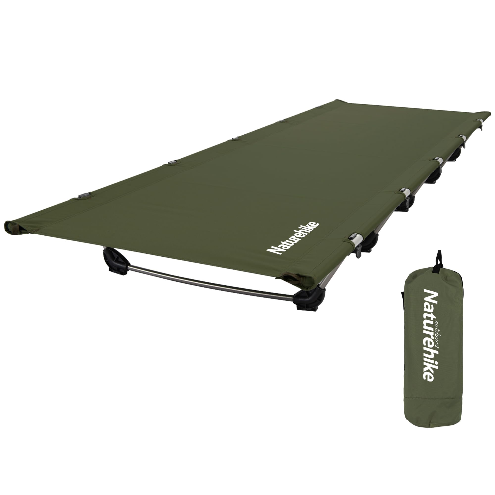 Naturehike Folding Camping Bed,Lightweight Portable Camping Beds for Adults Kids,Folding Guest Bed,Heavy Duty Sturdy Sleeping Cot Supports 330lbs for Outdoor,Travel,Office,Festival