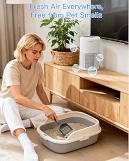 AIRTOK Air Purifiers for Bedroom Home, H13 True HEPA Air Filter for Smoke, Dust, Odors, Pollen, Pet Dander 99.97% Removal, Air Purifiers Large Room with Fragrance Sponge, White?