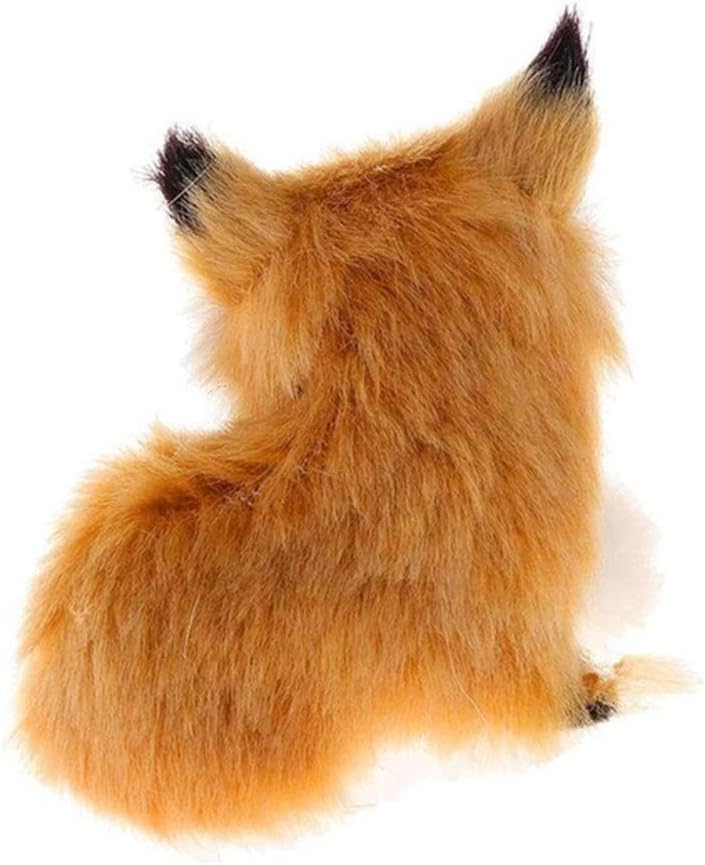 Herreicher Fuchs Kuscheltier FINDEFUCHS Plüschtier Simulation Plüsch Süßer echt Wirkender Fuchs Figur, Deko für Schlafzimmer, Auto und Schreibtisch