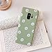 ZTOFERA Hülle für Samsung S9, Gänseblümchen Blume Design Schlank Hülle, Weich Flexibel Anti-Kratzer Bumper Schutzhülle für Samsung Galaxy S9 - Grün