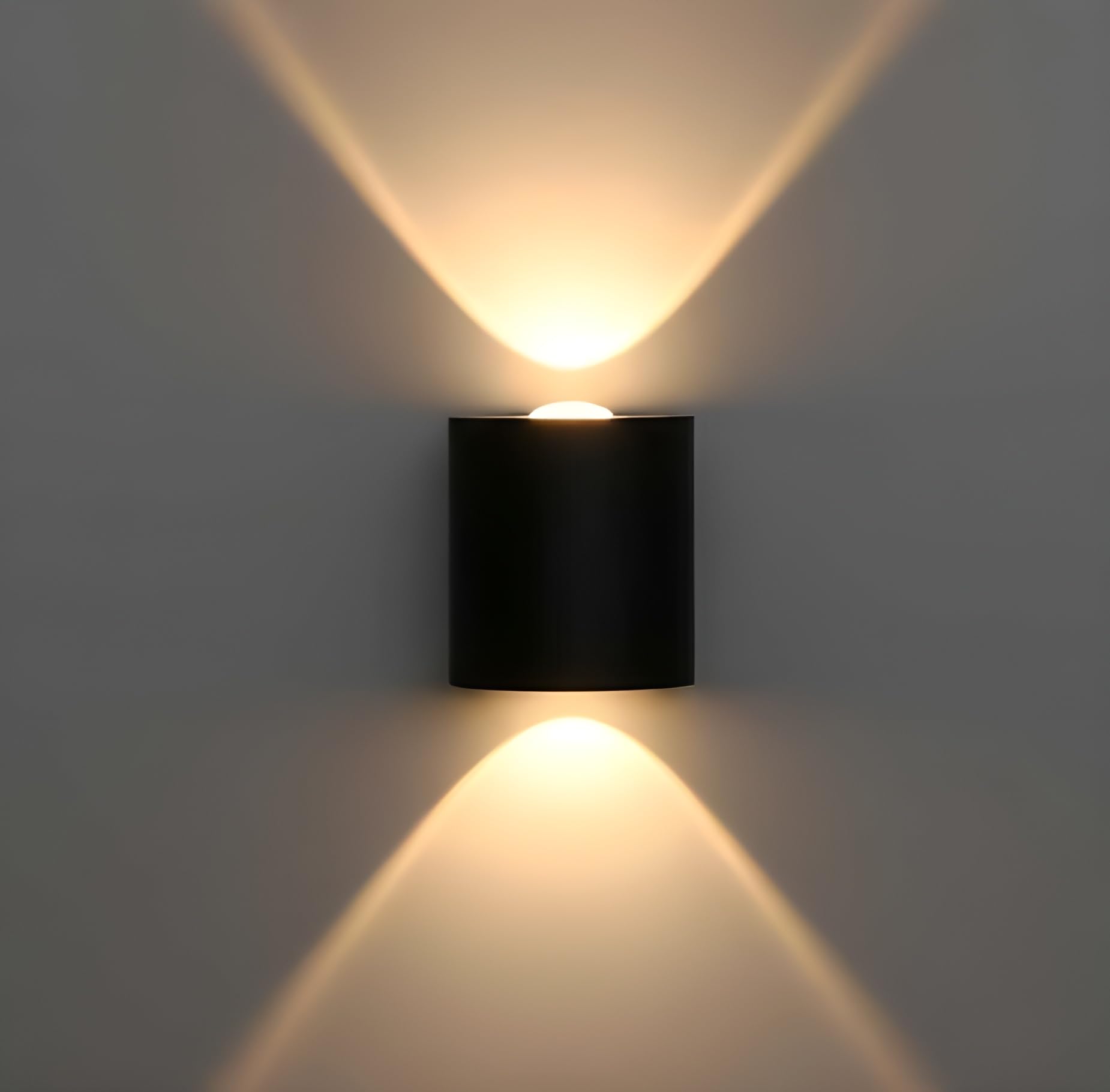 Oval Up Down LED Wall Light 2 Watts | Warm White 2 Ray Outdoor Indoor Fixture | Metal IP65 Waterproof Exterior Wall Lamp for Home Balcony Staircase | Modern Lighting Wall Mounted Sconce-image-13