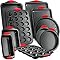Nutrichef 10-Piece Carbon Steel Nonstick Bakeware Baking Tray Set w/Heat Red Silicone Handles, Oven Safe, Cookie Sheet