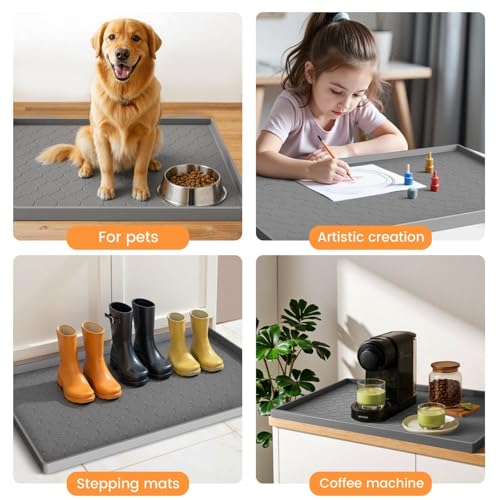 Jin&Bao Waterproof Under Sink Mat 34" x 22", Thick Silicone Mat Cabinet Protector for Kitchen and Bathroom, Shelf Liner, Home Organizer and Storage, Multipurpose Tray for Gadgets and Essentials - Image 7