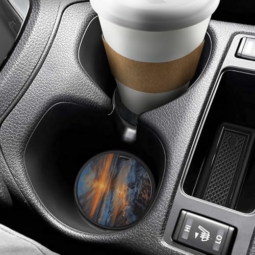Portavasos para carro con diseño Sunset Seascape, 2 unidades miniatura 6