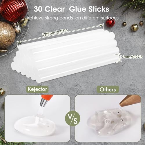 Kejector Hot Glue Gun, Fireproof Small Hot Glue Gun Kit With 30 Glue Sticks thumb #3