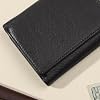 Leatherology Black Onyx Mens Leather Trifold Wallet with Removable Card Holder Full-Grain Leather, Double Bill Compartment & 9 Card Slots