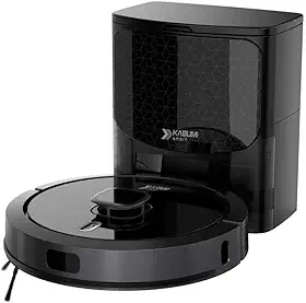 Robô Aspirador KaBuM! Smart 900 Preto IR360° Controle via app Recipiente dispensador de pó Base Autolimpante G7 (110, Volts)