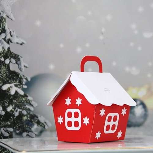 Miniatura 7 de Happyyami 25 cajas de dulces de Navidad, cajas de papel para caramelos, cajas de regalo para fiestas de Navidad, cajas de regalo para Navidad,