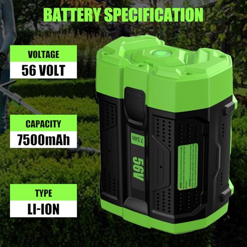 Image of 1Pack 7500mAh 56Volt Lithium ion Battery Replacement for EGO 56V Battery 7.5Ah Compatible with EGO Battery 56V Cordless Tools (Multi)