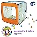 LUDI - Piscine à balles en tissu et structure pop-up 90 x 90 x 90 cm. Dès 2 ans. 50 balles. Se plie et se range dans un sac. Tissu résistant pour une utilisation en intérieur et extérieur - 90002