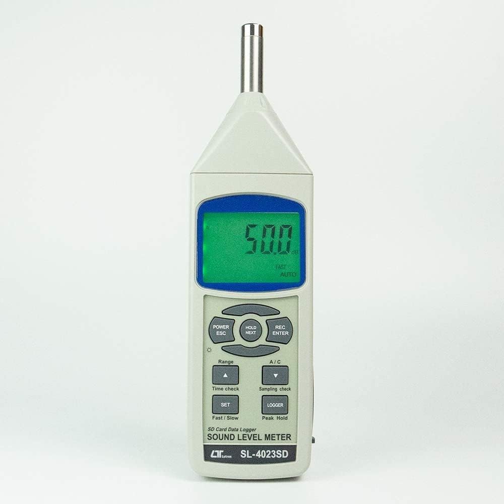 *Spedizione in 1 giorno*Fonometro digitale portatile per la misurazione del volume del rumore, controllo della qualità del suono | Misuratore di rumore acustico per laboratori | Modello: SL-4023SD